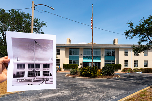 Photo of St. Pete building next to original