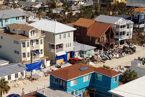 beach homes destroyed by Hurricane Milton